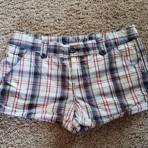 Maurice's Patriotic Plaid Shorts Size 13/14